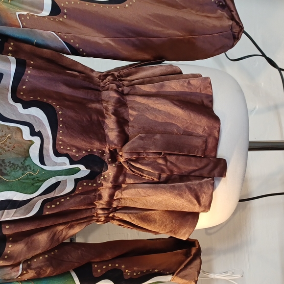 Louise Blumberg silk watercolor blazer jacket coat sz M - Picture 7 of 9